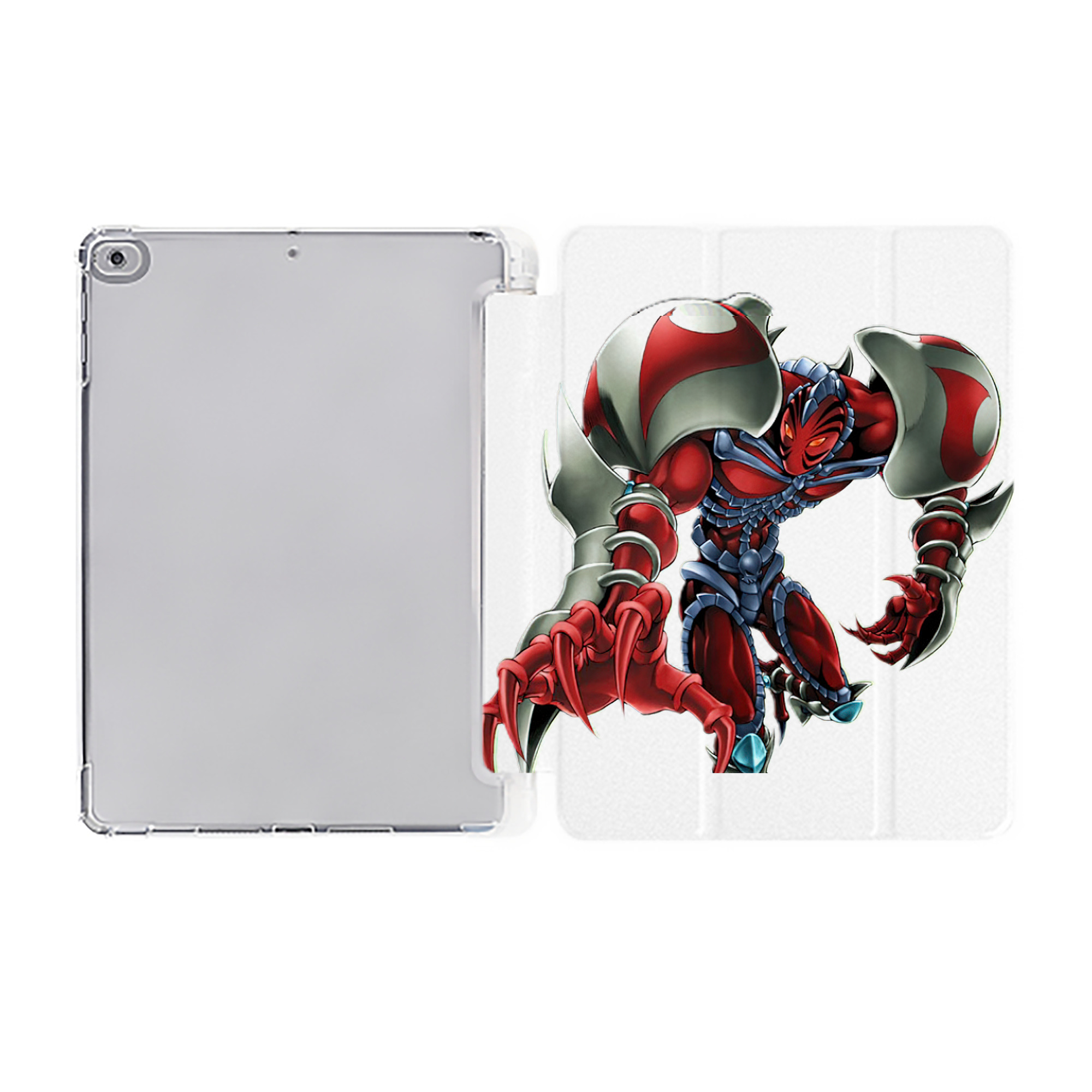 （画像用） 遊☆戯☆王 Yu-Gi-Oh! IPad ケース ペン収納付き 三つ折りスタンド PUレザー×シリコン 対応機種9.5/10.5/10.9インチ